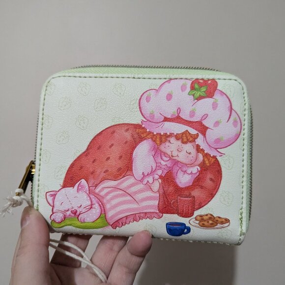Loungefly Strawberry Shortcake Slumber Party Mini Zipper Wallet New With tags - Picture 2 of 7